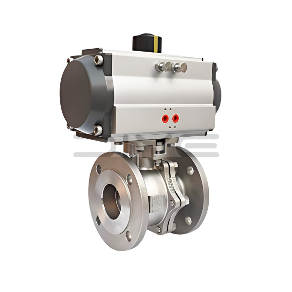 Pneumatic Actuated Stainless Steel Flanged PN16 Ball Valve